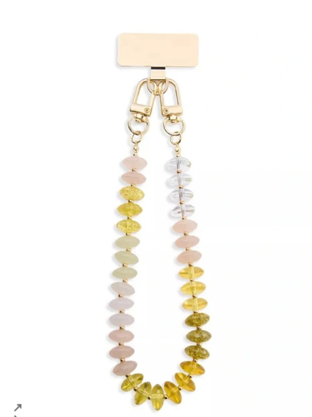 Bloomingdale's beaded phone wristlet strap handbag deco keychain charm NEW
